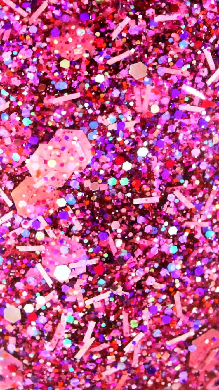 Glitter Pink Colorful Party Confetti Background