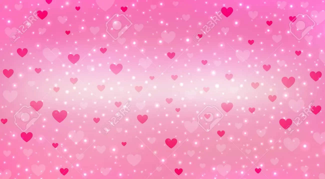Show someone how much you care with these glittery pink hearts! Wallpaper