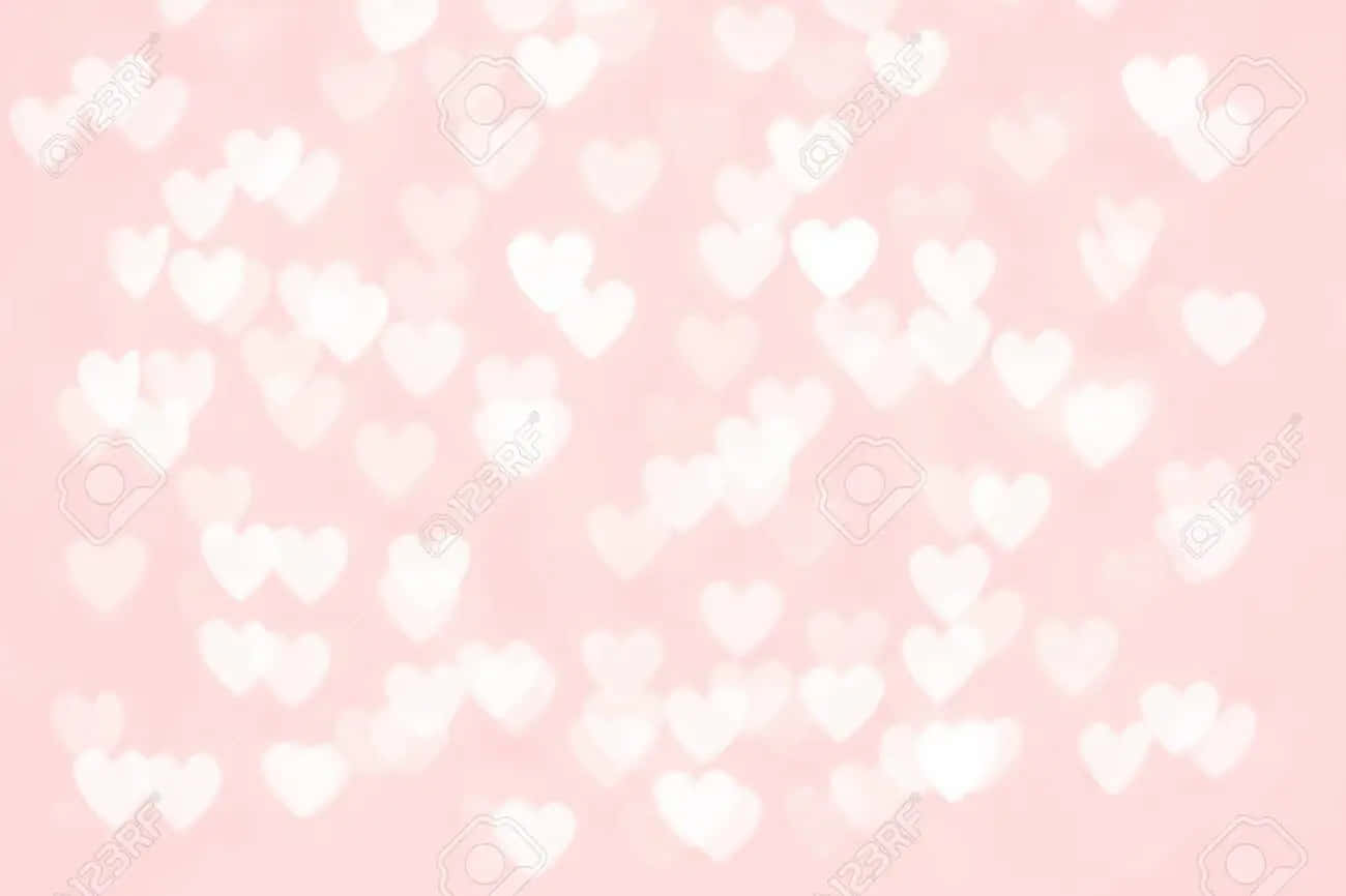Größerals Das Leben: Glitzernde Pinkfarbene Herzen Wallpaper