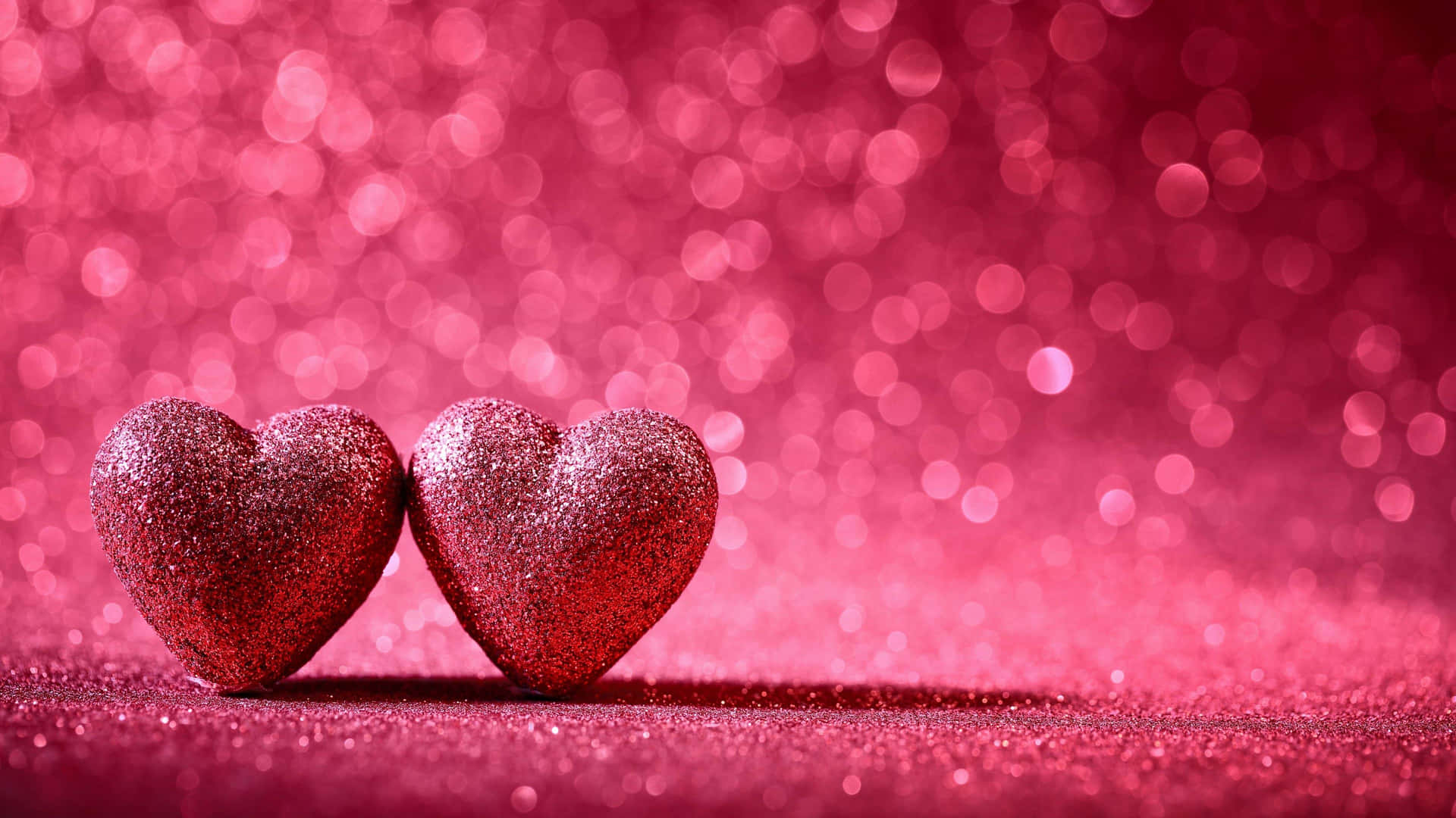 two hearts on a red background Wallpaper