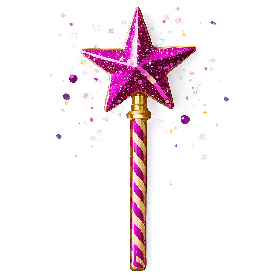 Glitter Star Wand Png Vrj PNG