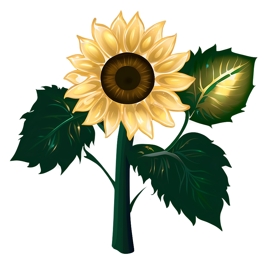 Glitter Sunflower Transparent Png Lgk PNG