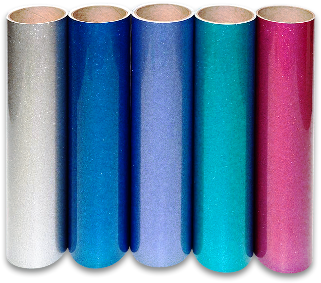 Glitter Vinyl Rolls Colorful Collection PNG