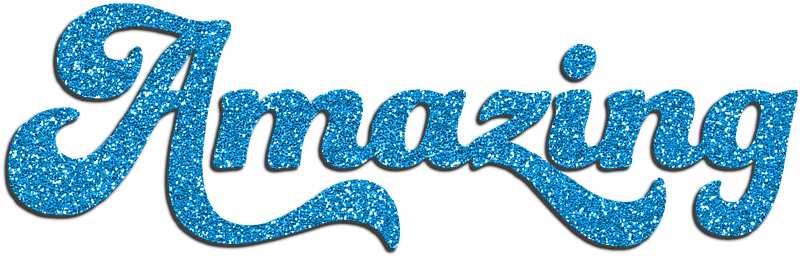 Glittering Amazing Text PNG