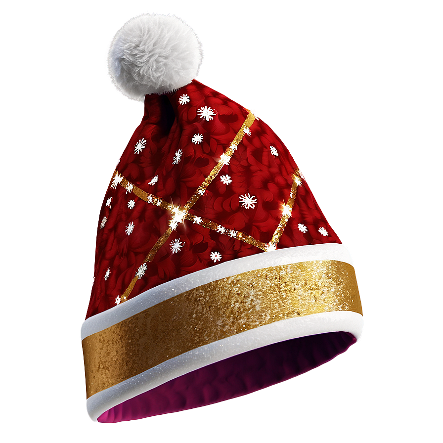 Glittering Christmas Hat Png Flv PNG