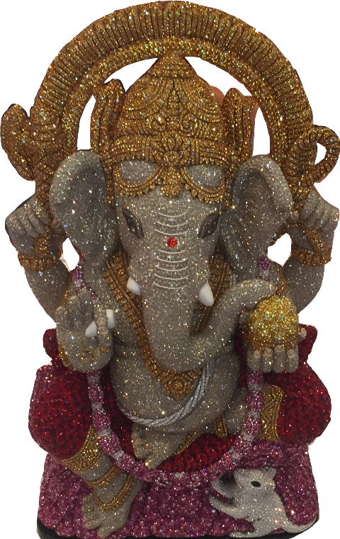 Glittering Ganesh Statue PNG