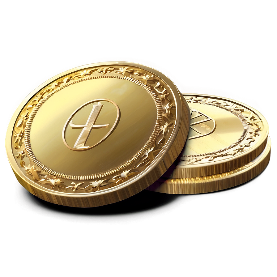 Glittering Gold Coin Png Tfg PNG