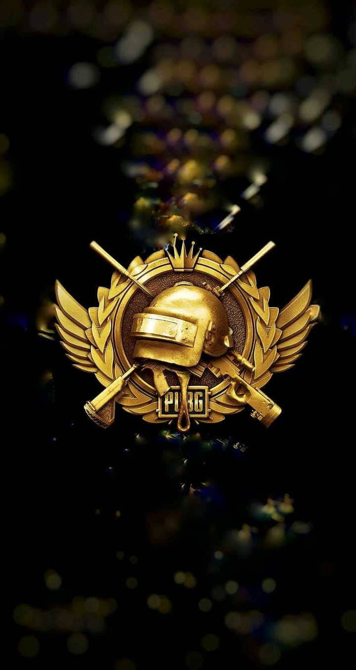 Glittering Gold Pubg Logo Wallpaper
