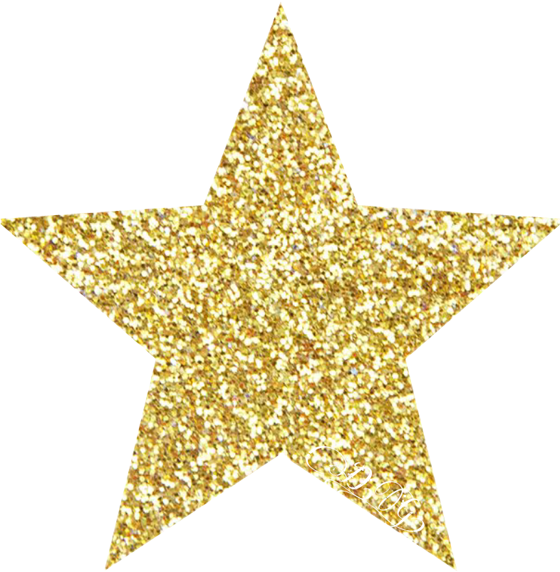 Glittering Gold Star PNG