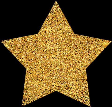 Glittering Gold Star Graphic PNG