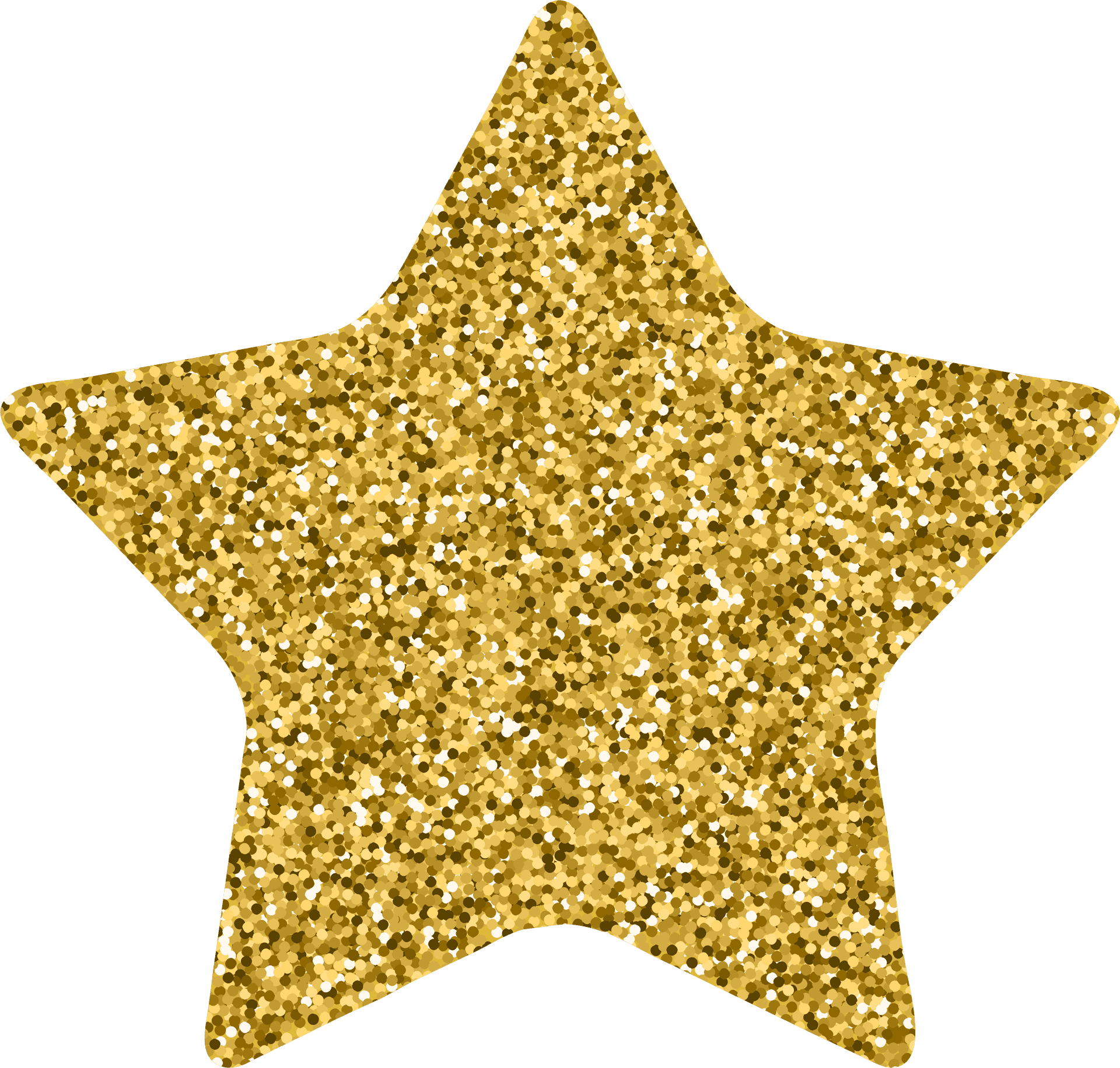 Glittering Golden Star Texture PNG