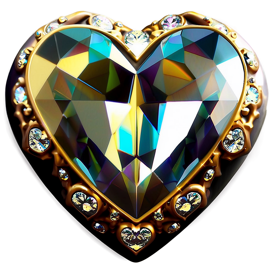 Glittering Heart Jewel Png D PNG