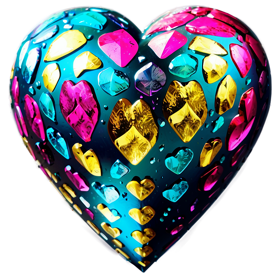 Glittering Heart Png Sdd PNG