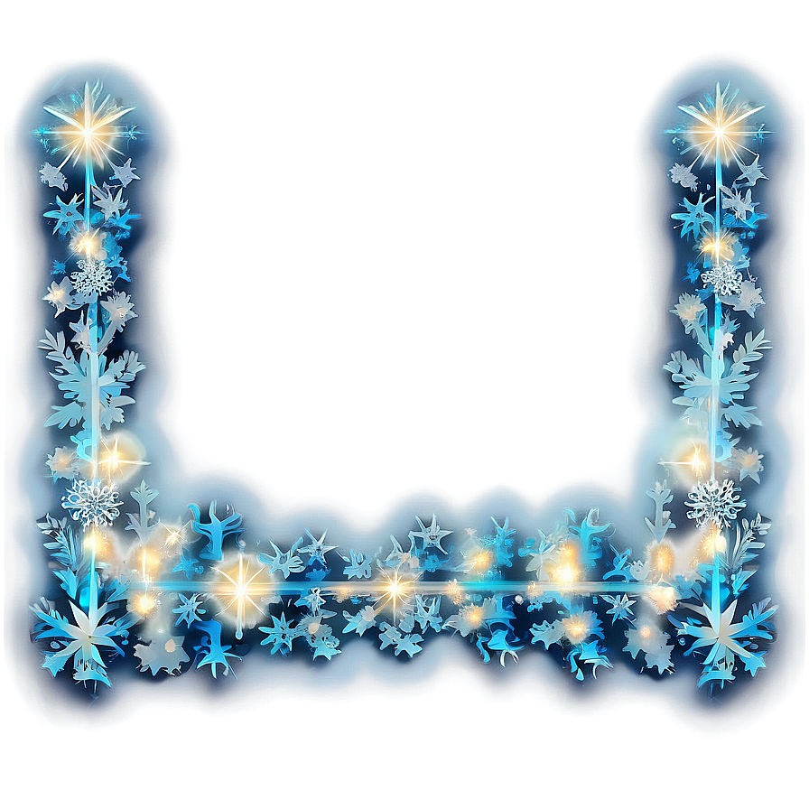 Glittering Holiday Border Png 06132024 PNG