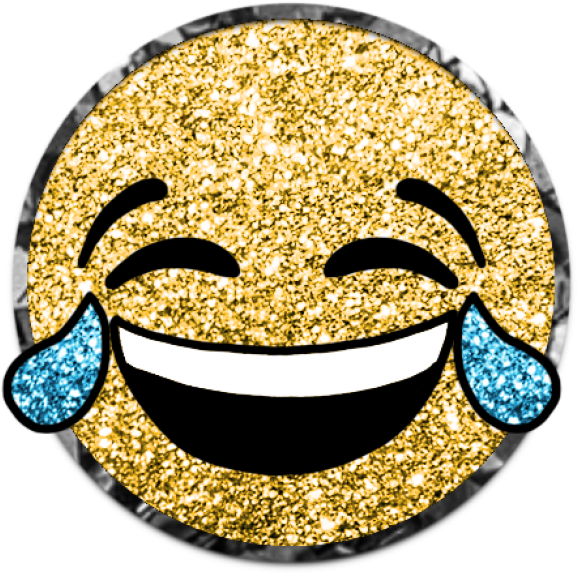 Glittering Laughing Emoji PNG
