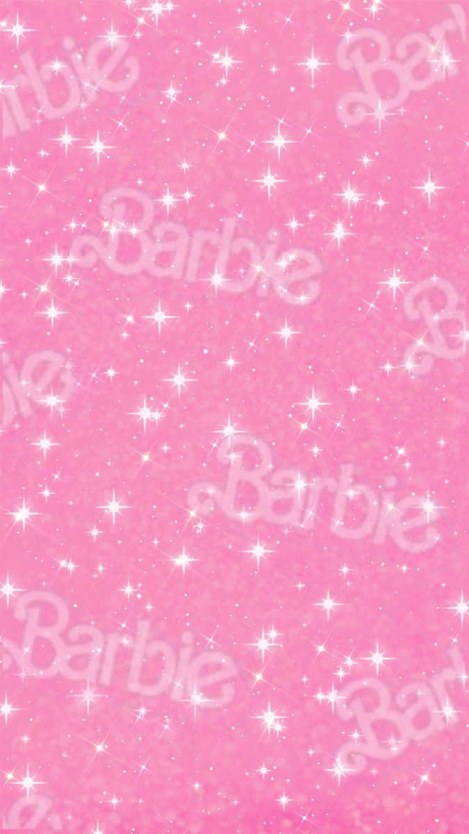 Glittering Pink Barbie Sparkle Background Wallpaper