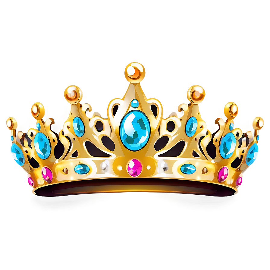 Glittering Princess Crown Art Png Wxb44 PNG