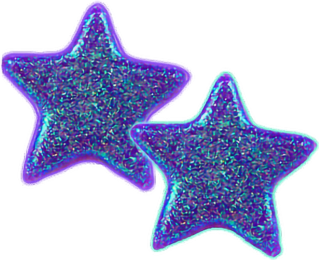 Glittering Purple Stars Graphic PNG