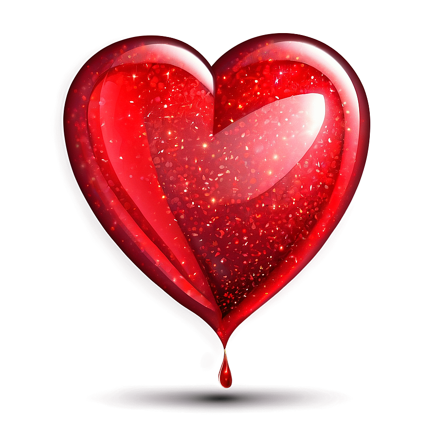 Glittering Red Heart Emoji Png 58 PNG