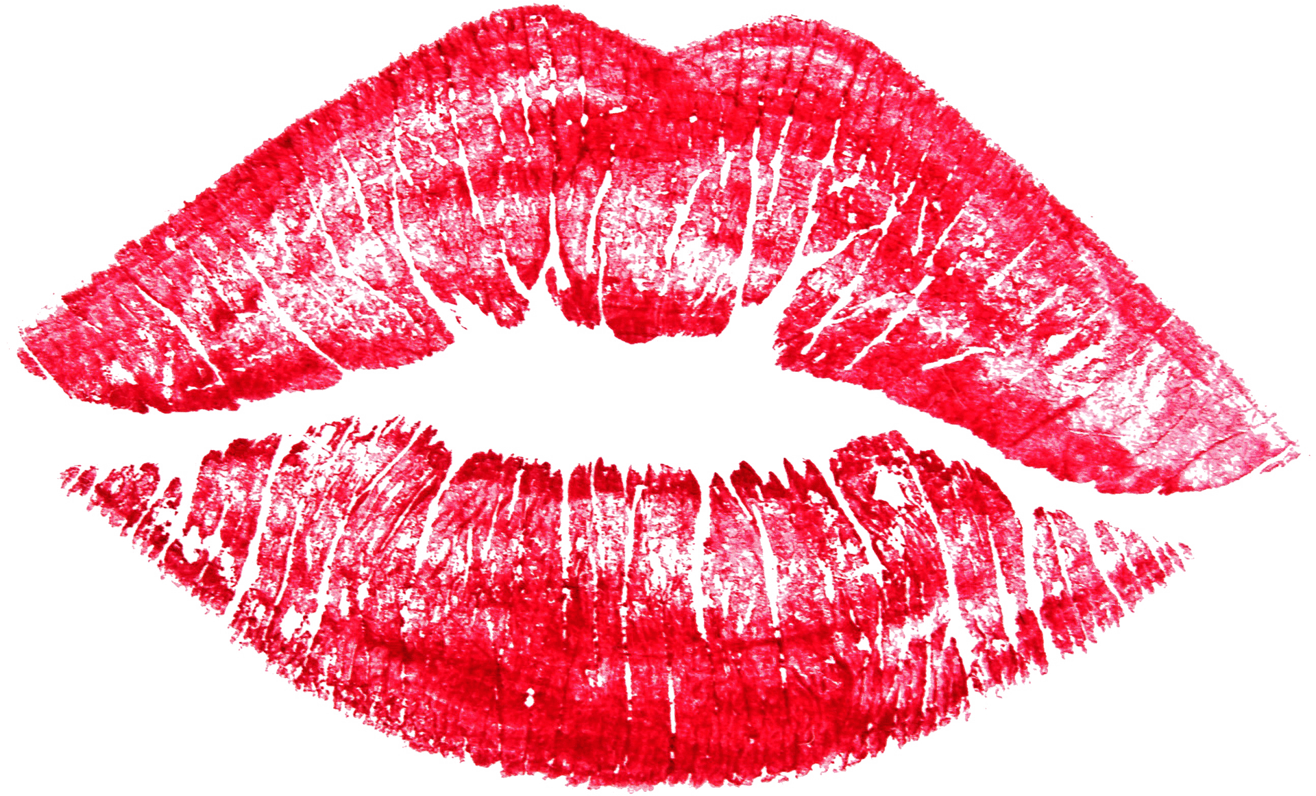 Glittering Red Lipstick Kiss PNG