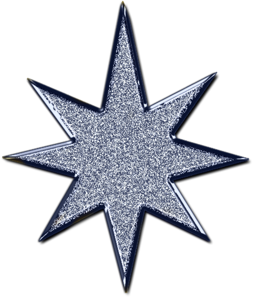 Glittering Silver Star PNG