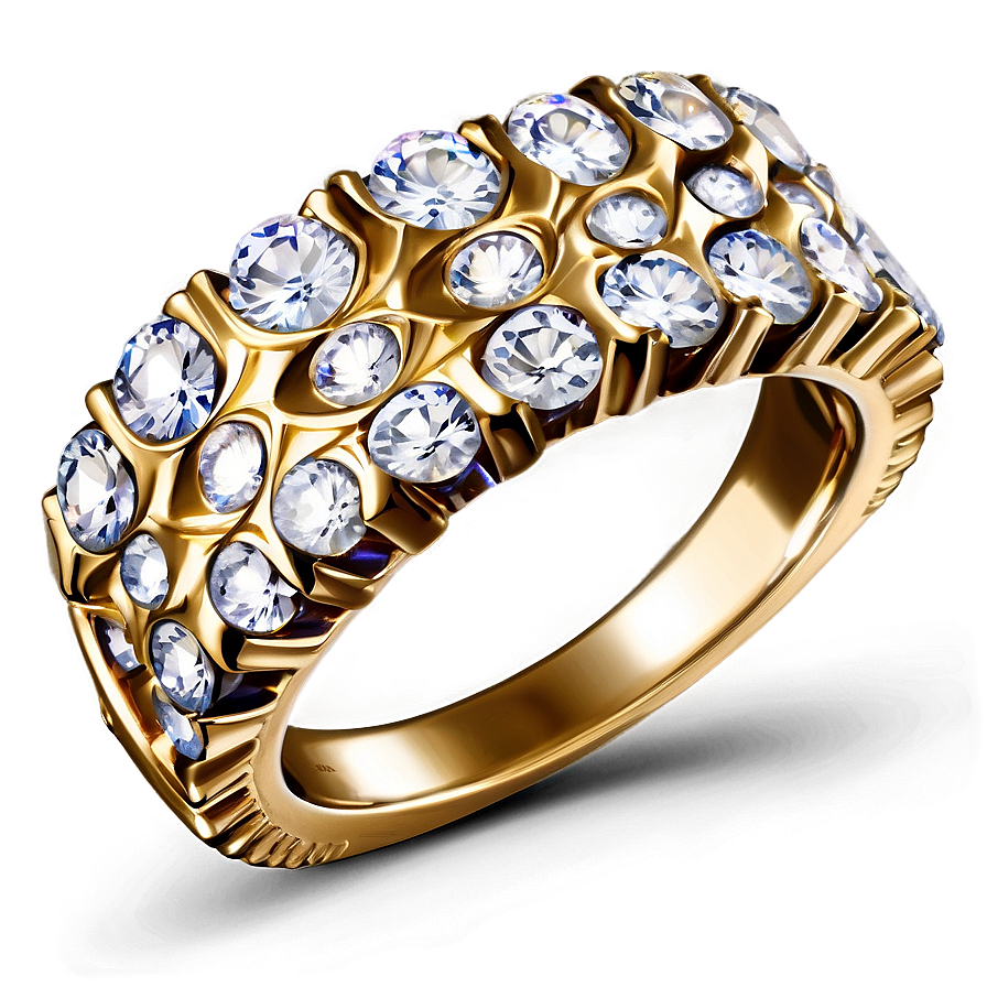 Glittering Zirconia Rings Png 06122024 PNG