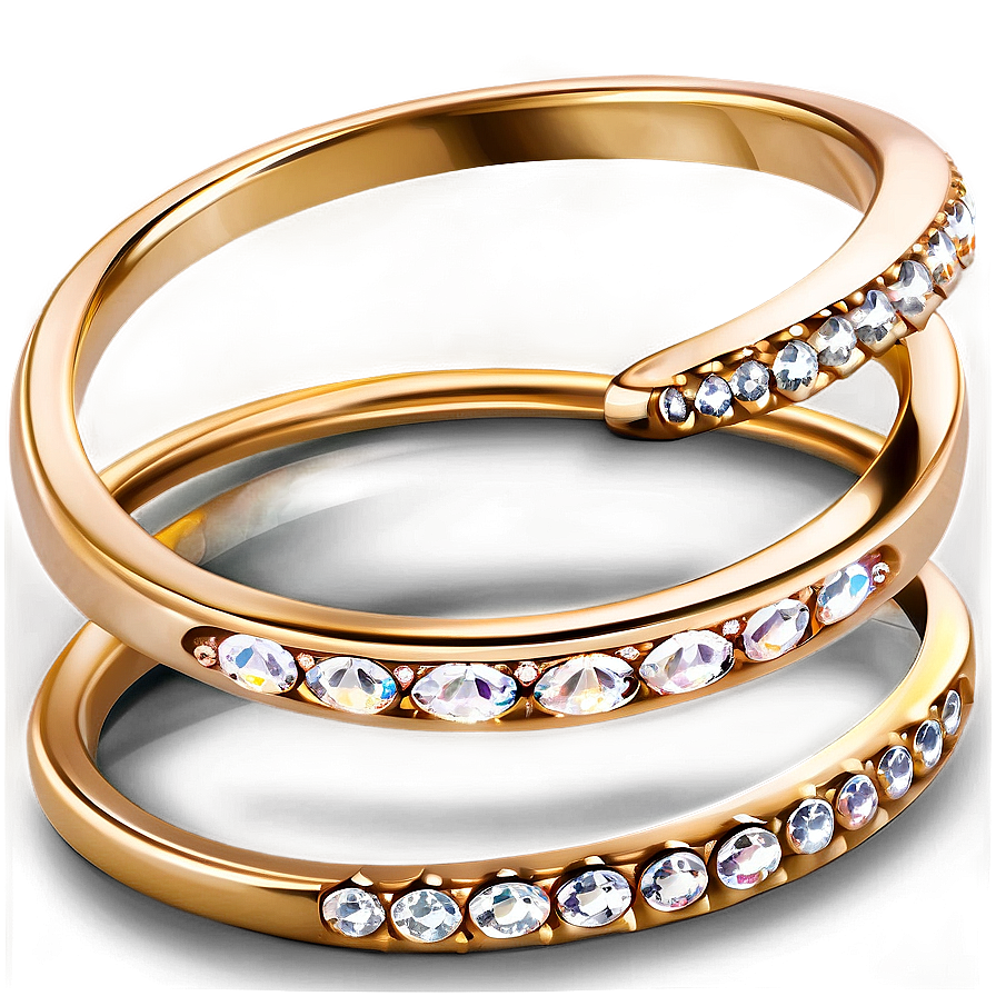 Glittering Zirconia Rings Png 06122024 PNG