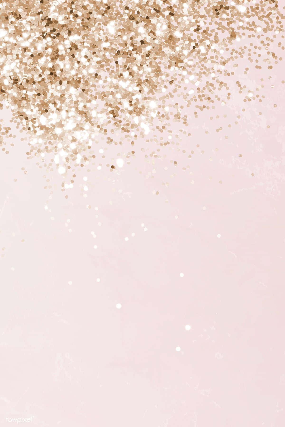 A Pink And Gold Glitter Background With A Gold Glitter