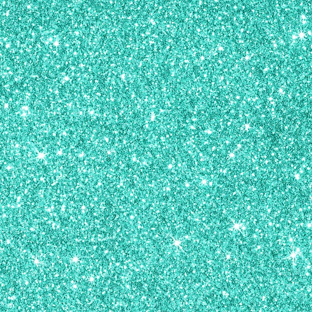 A Turquoise Glitter Background With White Stars