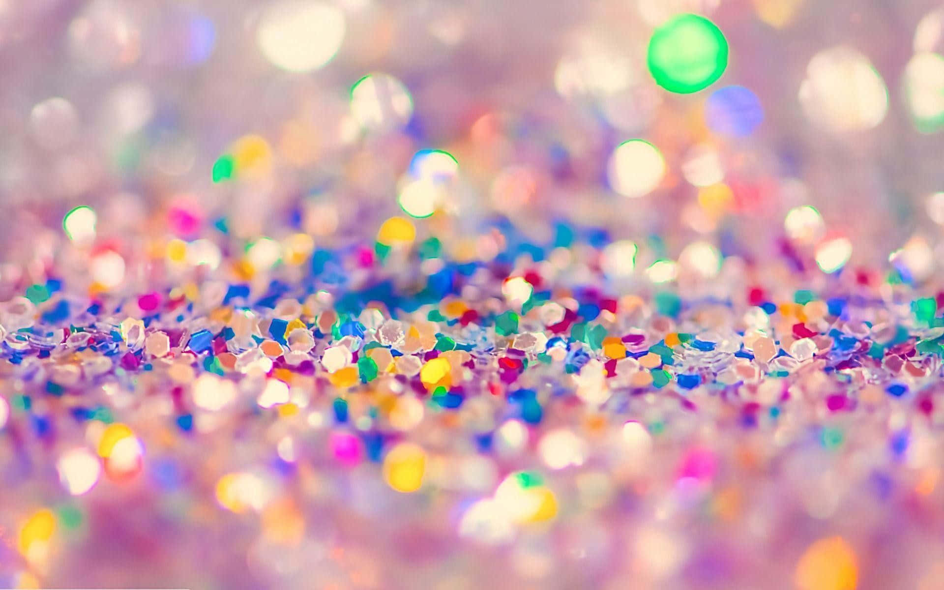 A Close Up Of A Colorful Glitter Background