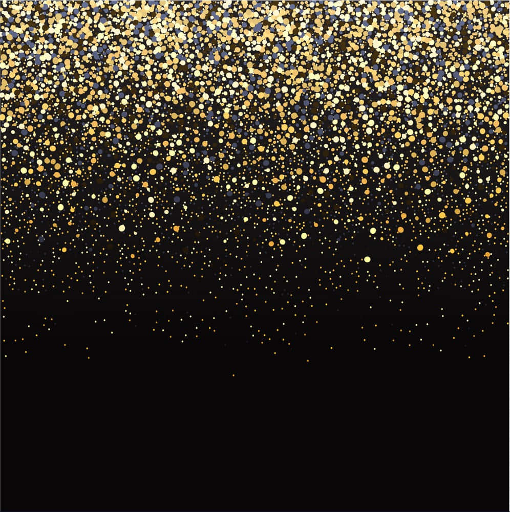 Gold Glitter Confetti Background Vector
