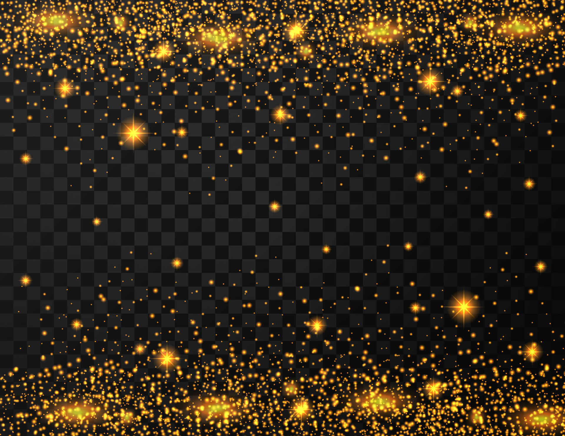 Golden Glitter Background With Stars