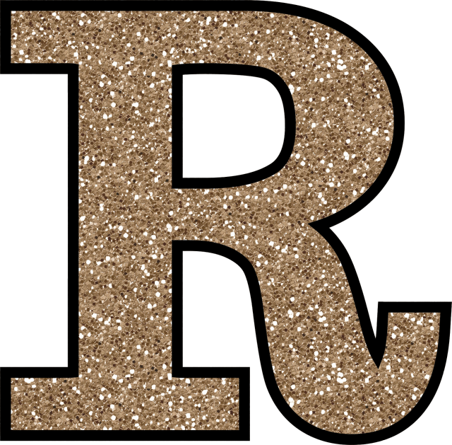 Glittery Brown Letter R PNG
