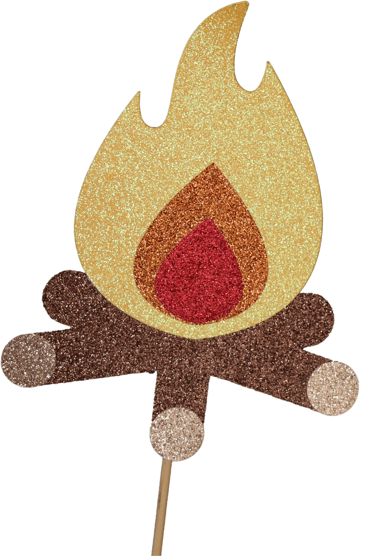 Glittery Campfire Prop Photobooth PNG