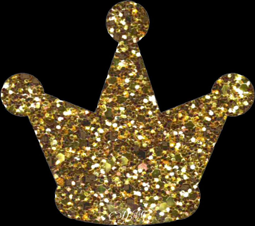 Glittery Crown Graphic PNG