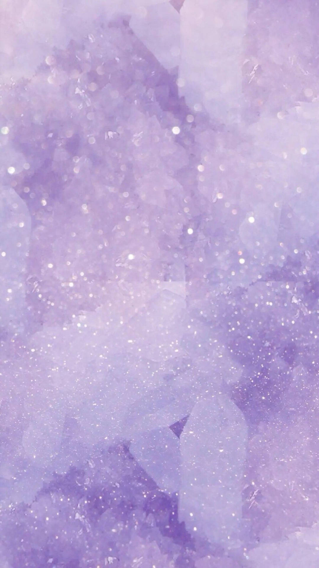Glittery Crystals Light Purple Iphone Wallpaper