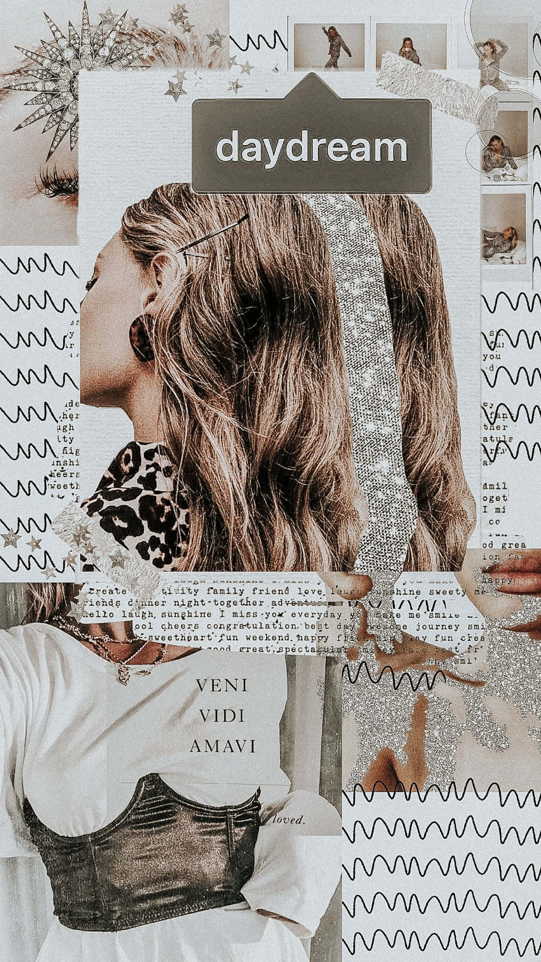 Glittery Daydream Collage Wallpaper