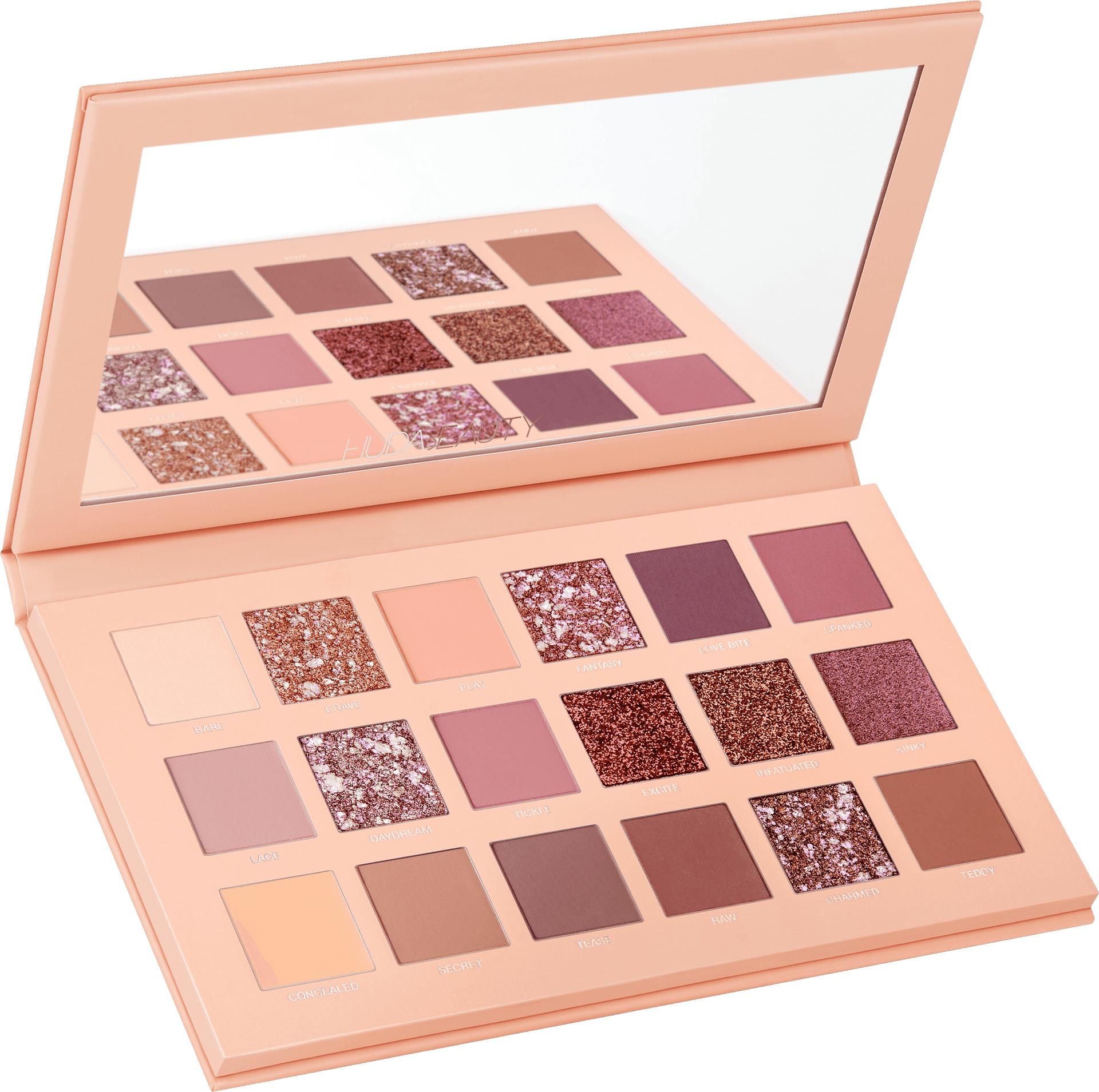 Glittery Eyeshadow Palette Open PNG