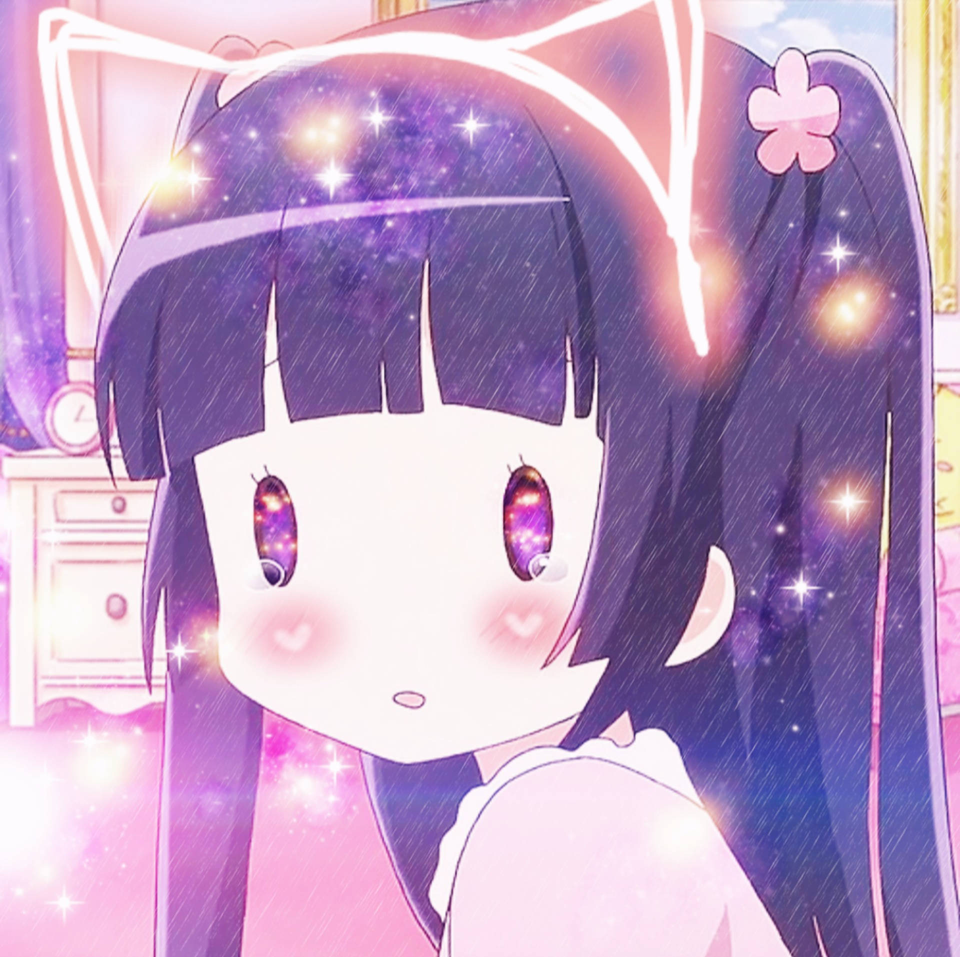 Glittery Girl Anime Pfp Wallpaper