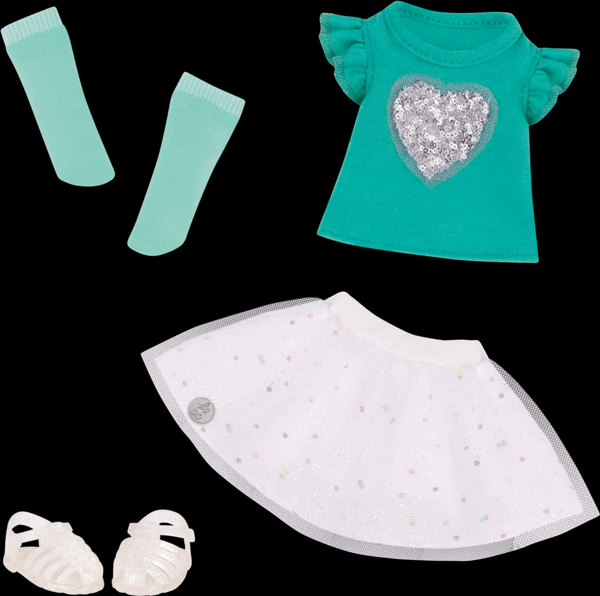 Glittery Girls Outfit Set PNG