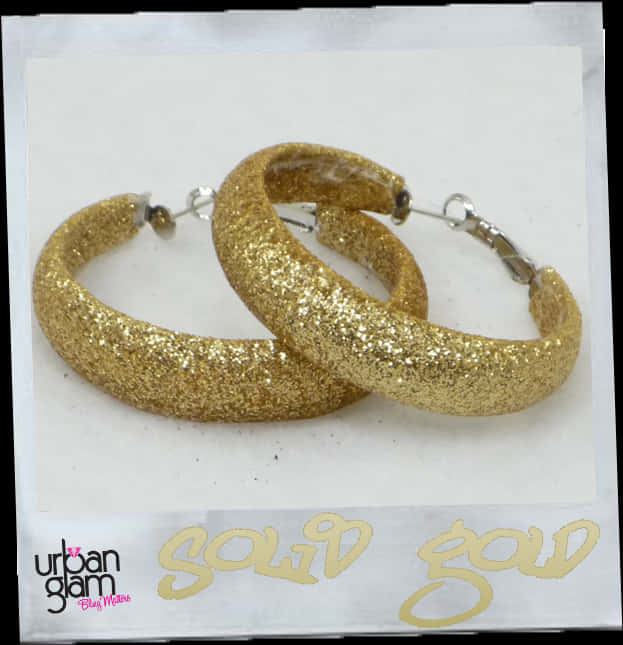 Download Glittery Gold Hoop Earrings | Wallpapers.com