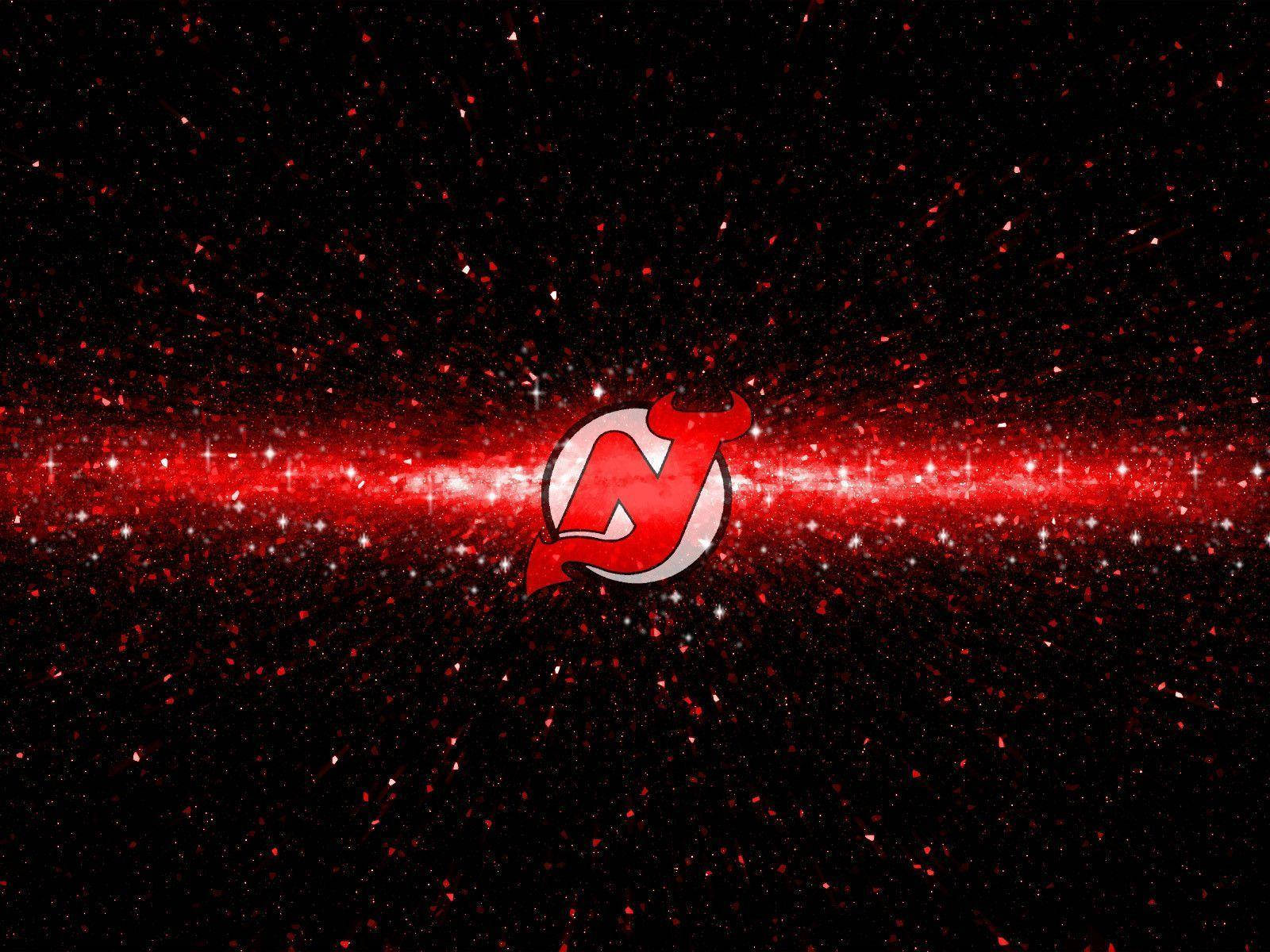 Glittery New Jersey Devils Logo Wallpaper