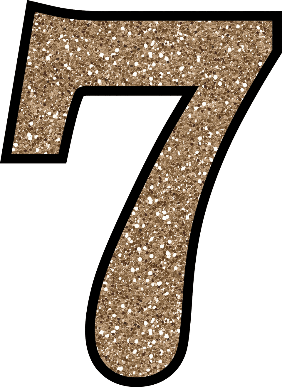 Glittery Number7 Graphic PNG