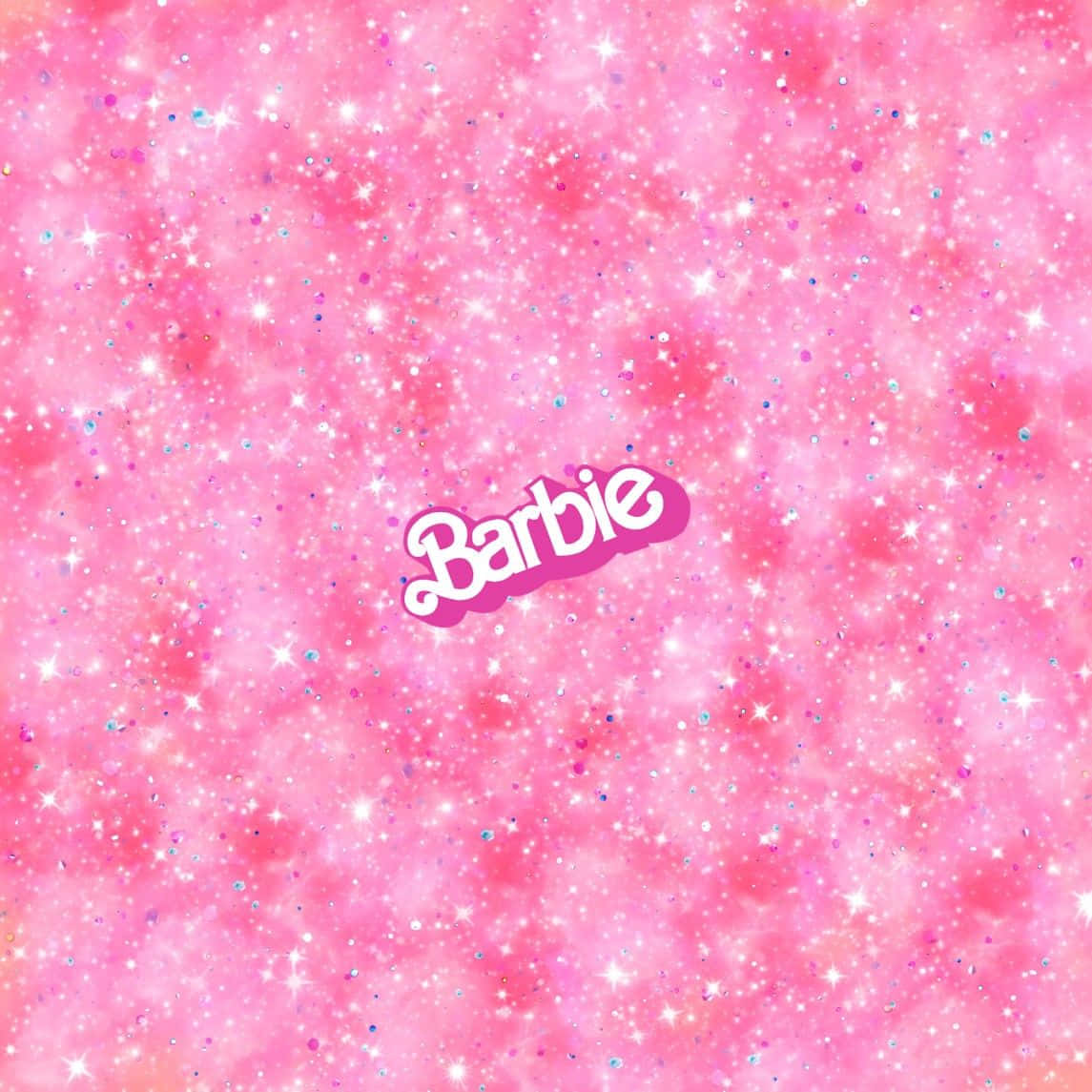 Glittery Pink Barbie Background Wallpaper