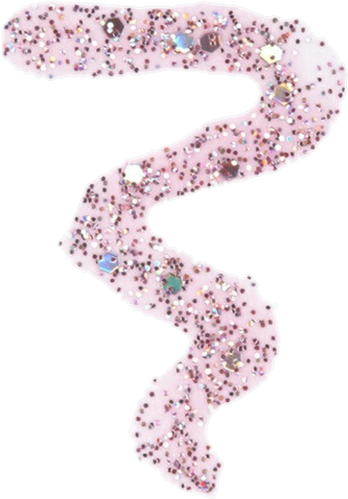 Glittery Pink Question Mark PNG