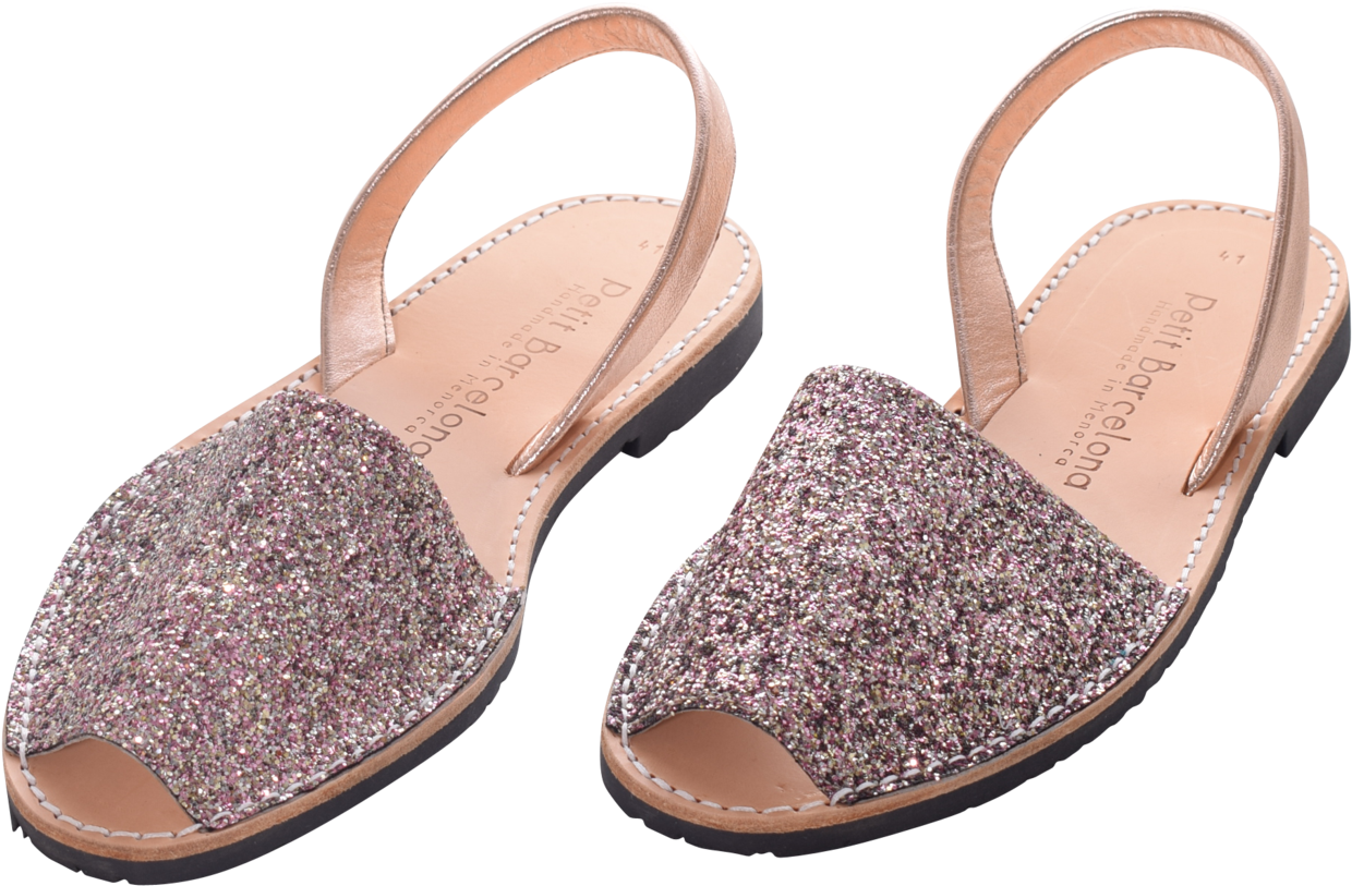 Glittery Pink Sandals Isolated PNG