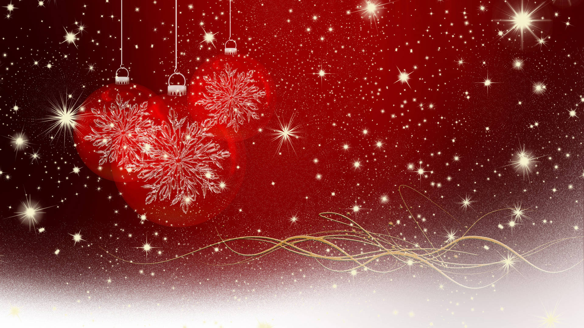 Glittery Red Christmas Background