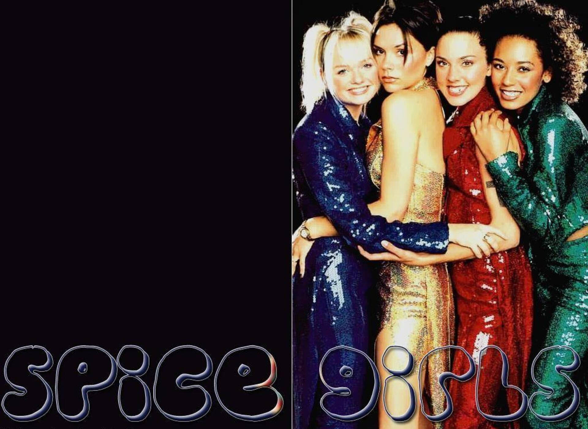 Glittery Spice Girls Photo Shot Background