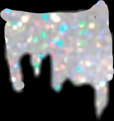 Glittery Surface Through Silhouette PNG