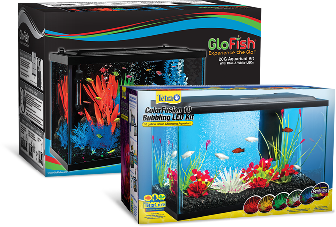 Glo Fish Aquarium Kitswith L E D Lighting PNG